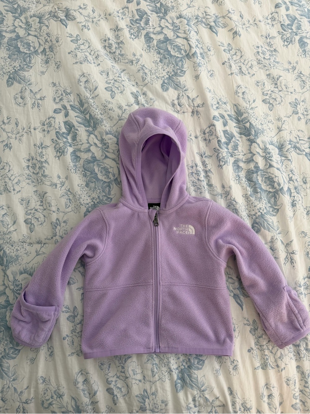 The North Face Kids Lavender Full‑Zip Fleece Hoodie